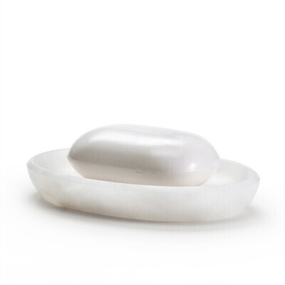 White Soap Dish in Stone