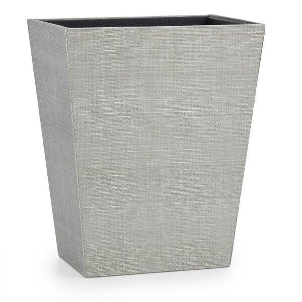 Light Gray Waste Basket in Natural Fiber