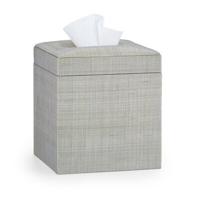 Light Gray Tissue Box in Natural Fiber
