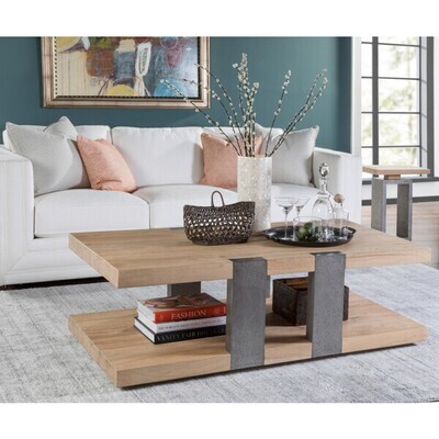 French Oak Cocktail Table