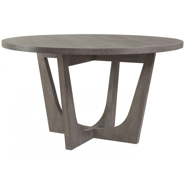 White Washed Oak Round Table 54"