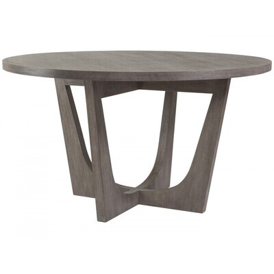 White Washed Oak Round Table 54"