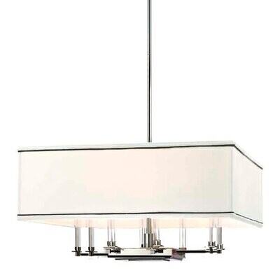 8 Light Chandelier With Rectangular Shade
