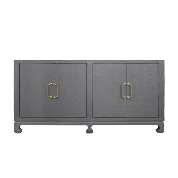 Gray Basket Weave Console 72"