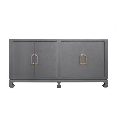 Gray Basket Weave Console 72"