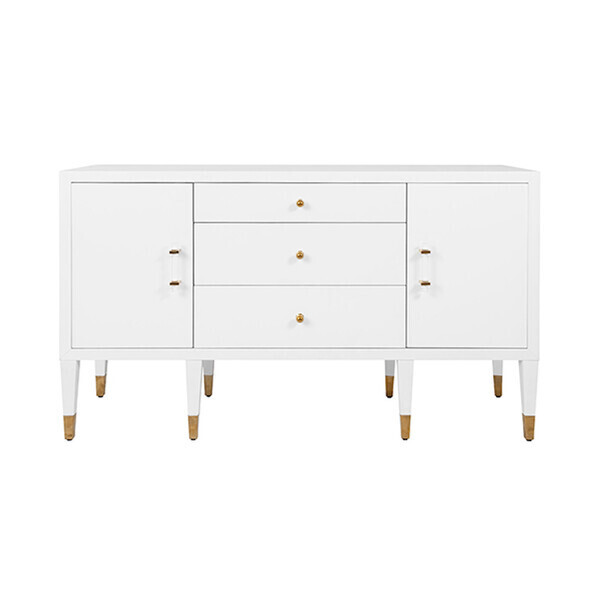 Buffet with Acrylic and Brass Hardware