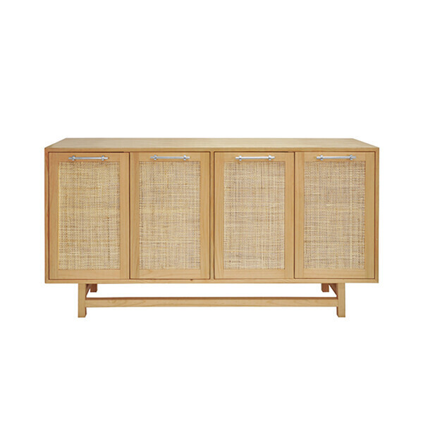 Natural Cane Cabinet 70"