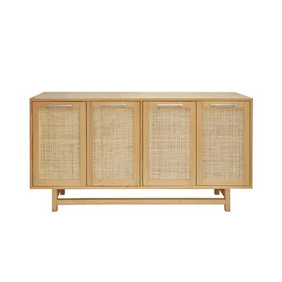 Natural Cane Cabinet 70"