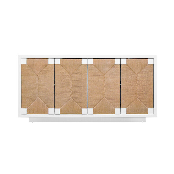 Four-Door Cabinet with Rush Front