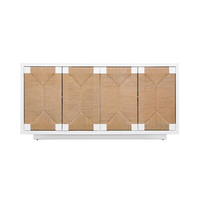 Four-Door Cabinet with Rush Front