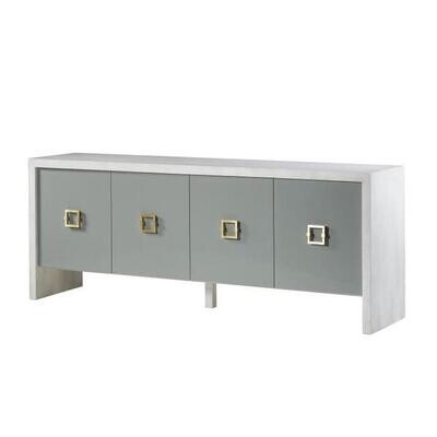 Large White and Blue Credenza