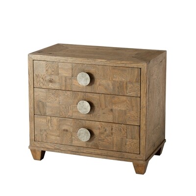 Rustic Oak Nightstand 32"