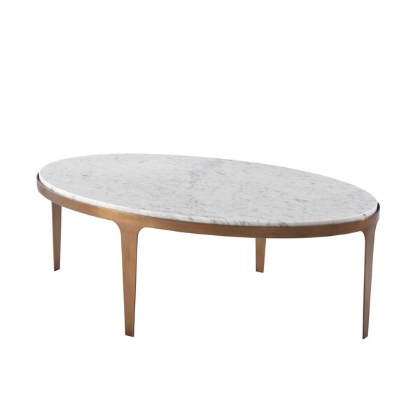 Oval Marble Top Cocktail Table