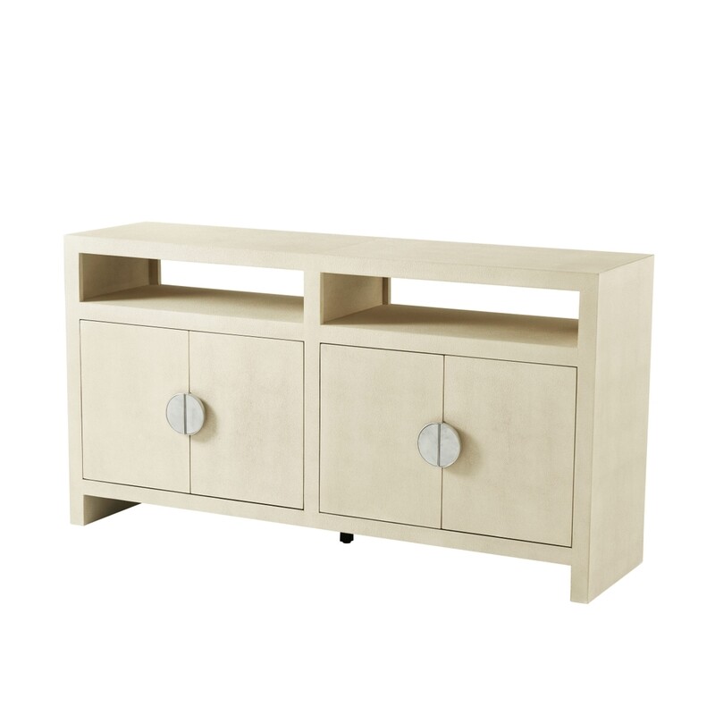 Shagreen Embossed 4-Door Console