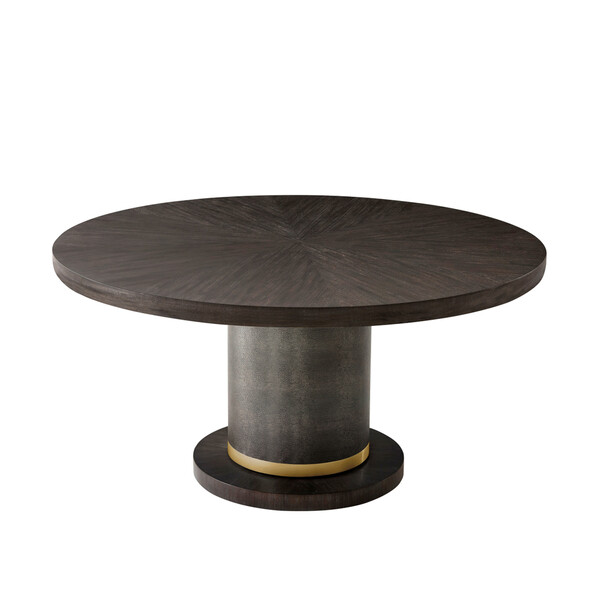 Embossed Leather Column Table