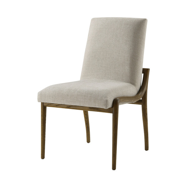 Natural Upholstered Dining Side Chair