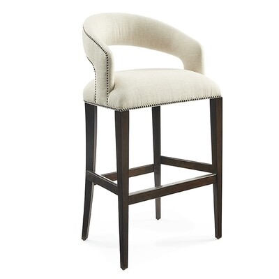 Curved Upholstered Counter Stool