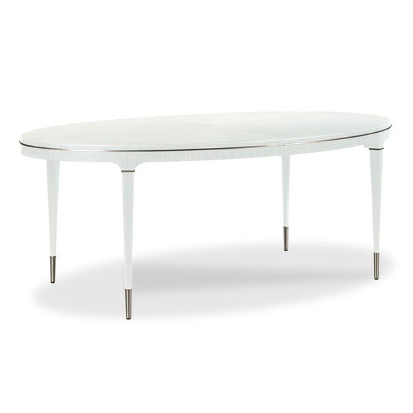 Nickel Accent Oval Table