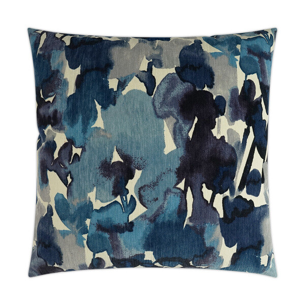 Aquarelle Indigo Pillow 24 x 24
