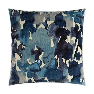 Aquarelle Indigo Pillow 24 x 24