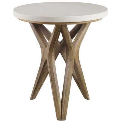 Side Table with Ivory Limestone Top