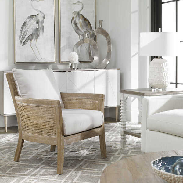Arm Chair with Natural Cushions