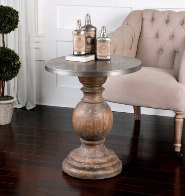 Steel Sheeting Round Side Table