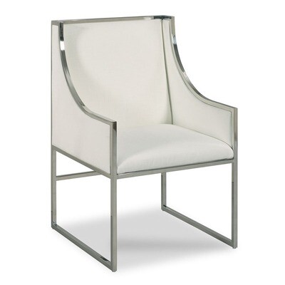 Contemporary Host Chair with Steel Accents