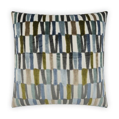 Stylish Indigo and Olive Accent Pillow