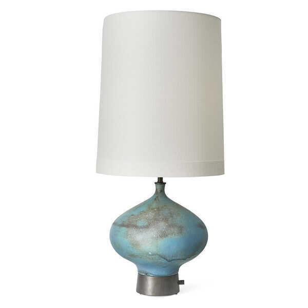 Blue and Gray Table Lamp