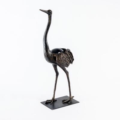 Crystal Egg Ostrich Sculpture
