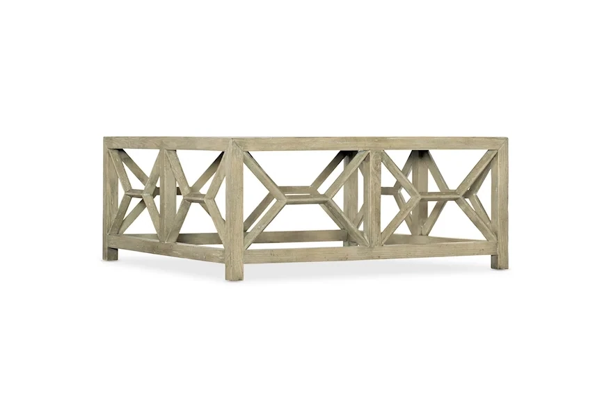 Stone-Topped Square Cocktail Table