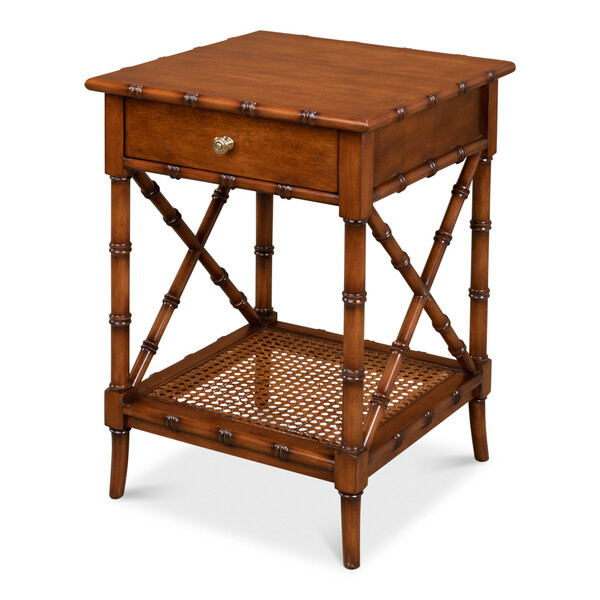 Faux Bamboo Occasional Table