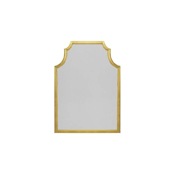 Gold Patina Pagoda-Style Mirror