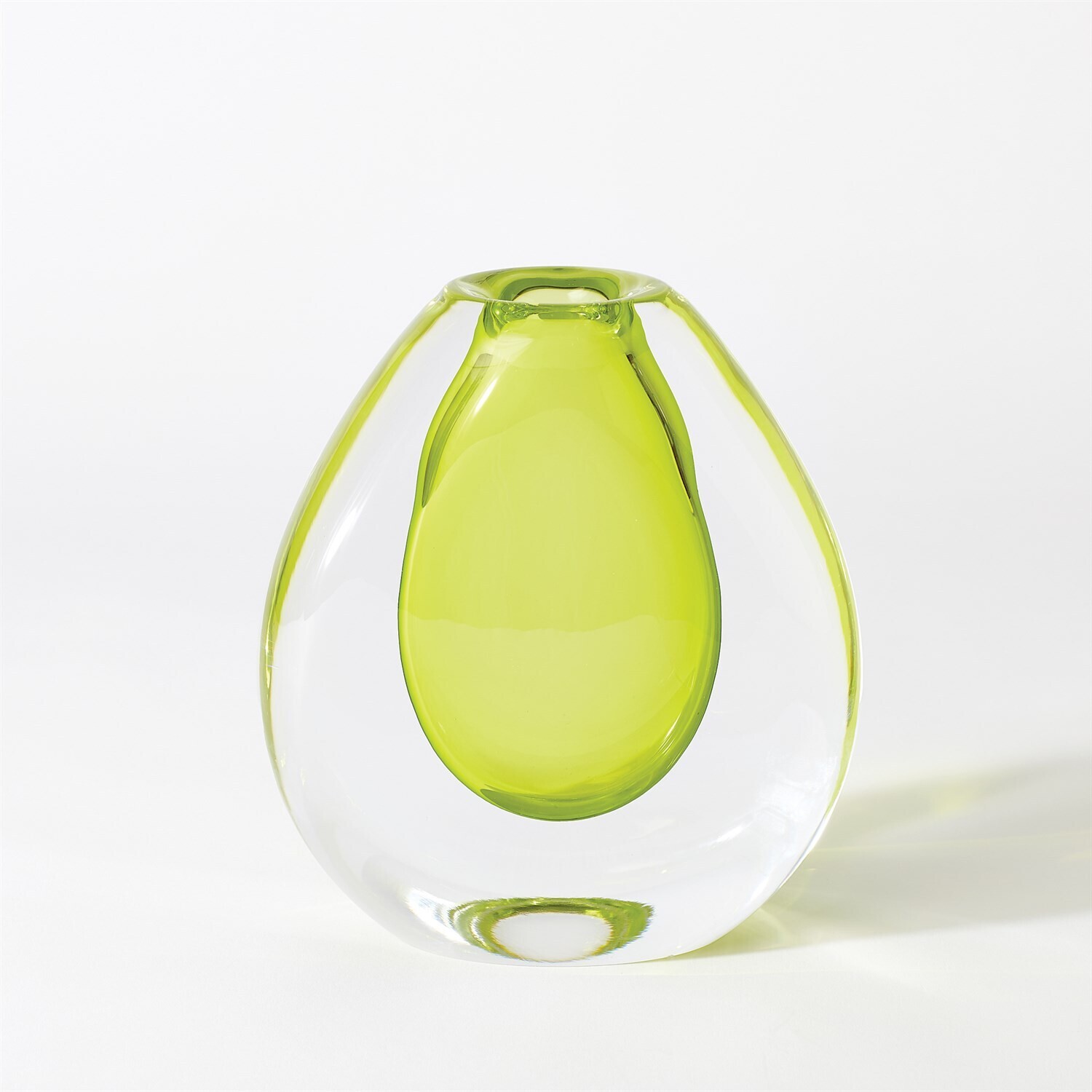 Frosted Lime Glass Vases - Small and Large