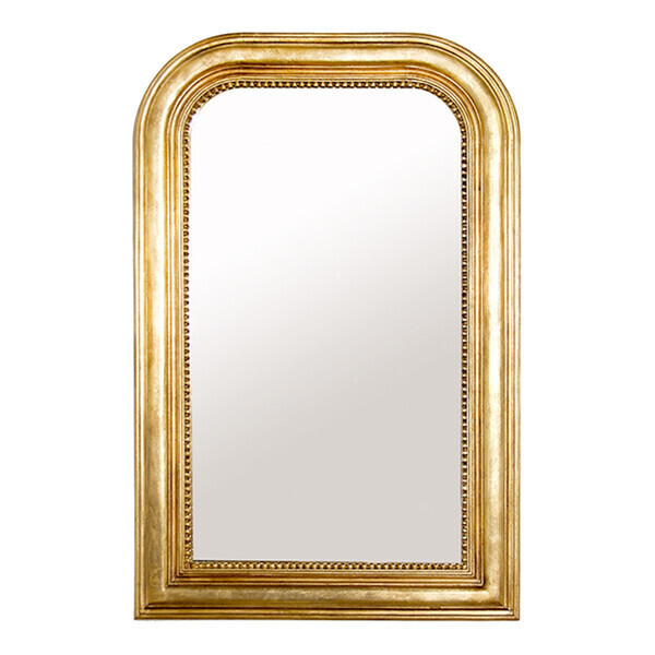 Small gold rectangle vanity mirror