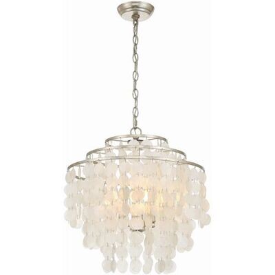 Cappa Shell Chandelier in Antique Silver Finish