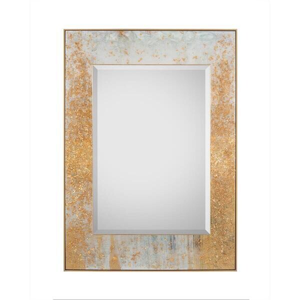 Gold Leaf Glass Art Mirror