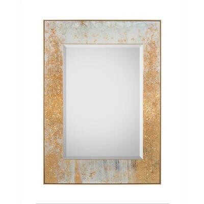 Gold Leaf Glass Art Mirror