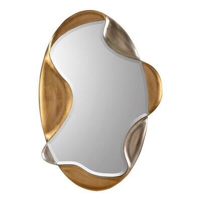 Gold and Silver Ruffles Mirror