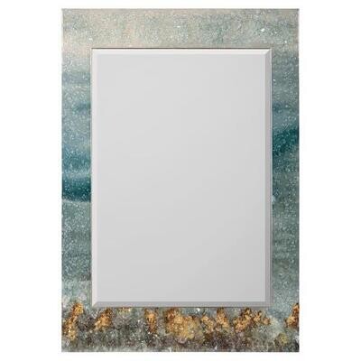 Oceanic Tide Glass Art Mirror
