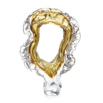 Handmade Geode-Inspired Coffee Bronze Glass Art