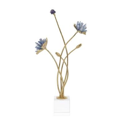 Cyanite Floral Sculpture