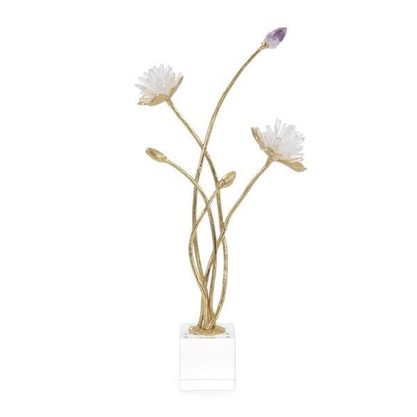 Amethyst and Quartz Flower Art