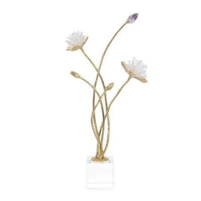 Amethyst and Quartz Flower Art