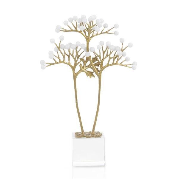 Snowberry Cluster Brass Artwork