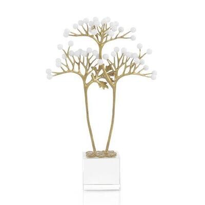 Snowberry Cluster Brass Artwork