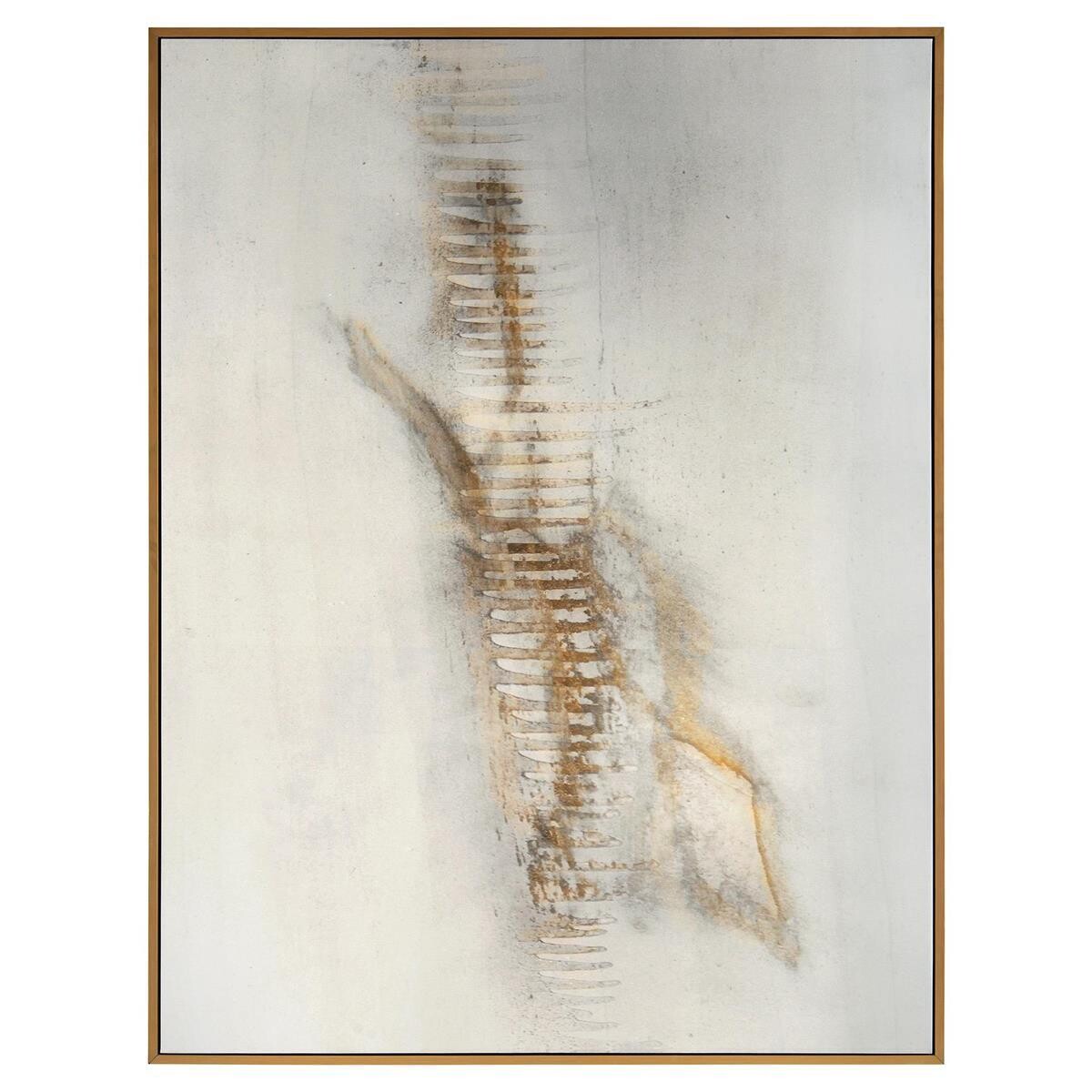 Austin A. James Fossil Painting with Gold Picture Frame