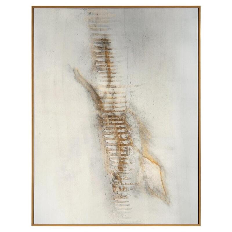 Austin A. James Fossil Painting with Gold Picture Frame