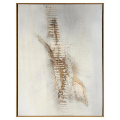 Austin A. James Fossil Painting with Gold Picture Frame